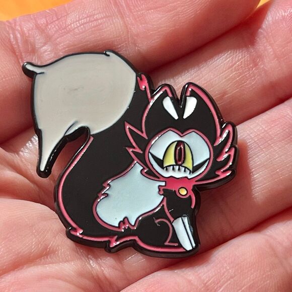 Hazbin Hotel KeeKee Charlie Cat Enamel Pin - Picture 1 of 9
